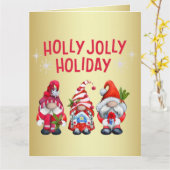 Kabouters voor een Kerstmis vol Kerstsfeer    Kaart (Gele Bloem)