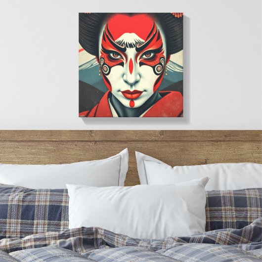 Kabuki 2 canvas afdruk (Insitu (Slaapkamer))
