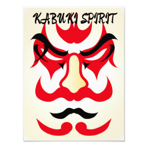  Kabuki esthetiek Grappig Japans gebruik Foto Afdruk