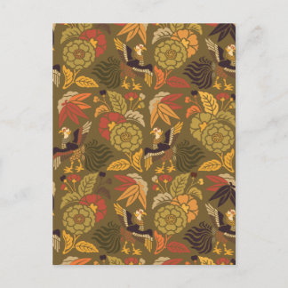 Kabuki Floral  Japans Patroon Briefkaart