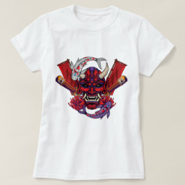 Kabuki Oni Mask en Koi Fish T-shirt