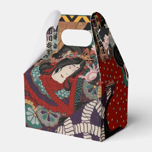 Kabuki Samurai Warriors Woodblock Bedankdoosjes (Achterkant)