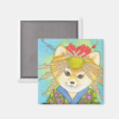 Kabuki Shiba Inu magneet (Voorkant / Achterkant)