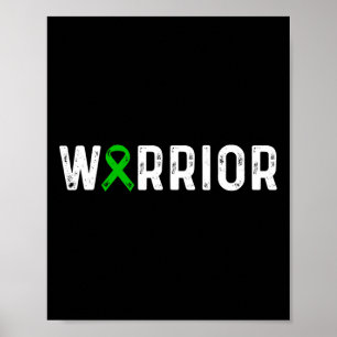 Kabuki-syndroom Warrior Awareness Green Ribbon-Kin Poster