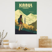  Kabul, Afghanistan Reizen Poster (Keuken)