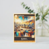 Kabul, Afghanistan |  schilderij Briefkaart (Staand voorkant)
