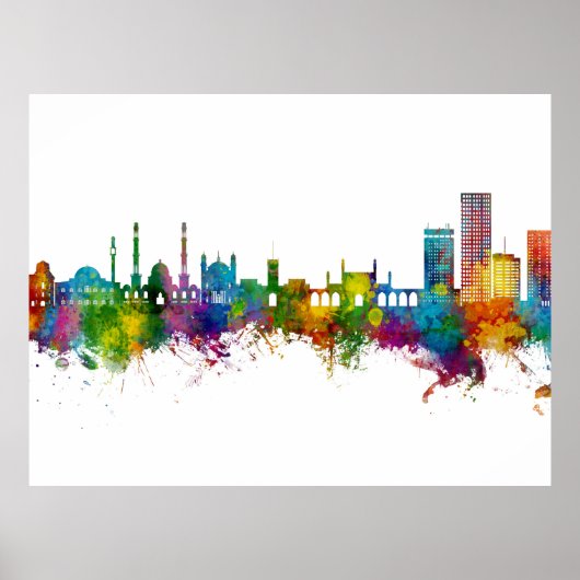 Kabul Afghanistan Skyline Poster (Voorkant)