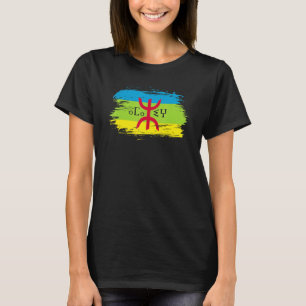 Kabyle Amazigh Flag Tifinagh Graphic  Berbe T-shirt