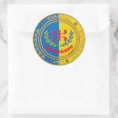 kabyle-sticker ronde sticker (Tas)