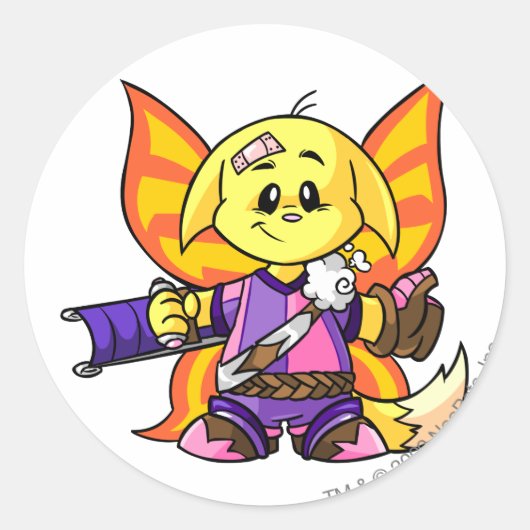 Kacheek Faerieland Player Ronde Sticker (Voorkant)