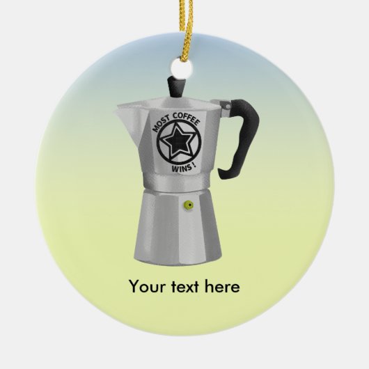 Kachel top expresso maker Moka Coffee Pot Keramisch Ornament (Voorkant)