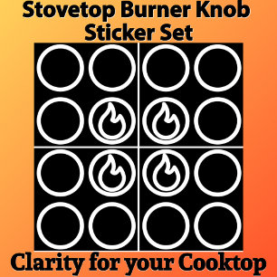 Kachel Top Knop Burner Label Guide Set