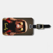 Kachina Doll Face Fotoscript Aangepaste naam Schat Bagagelabel (Voorkant horizontaal)