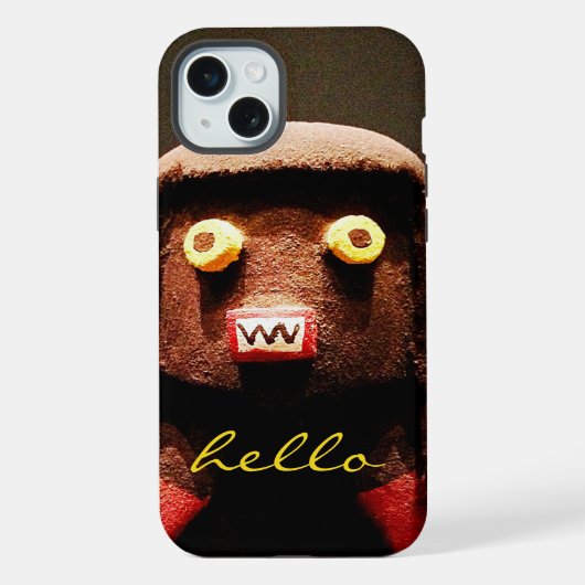 Kachina Doll Face Photo Hello Script mignon Simple (Verso)