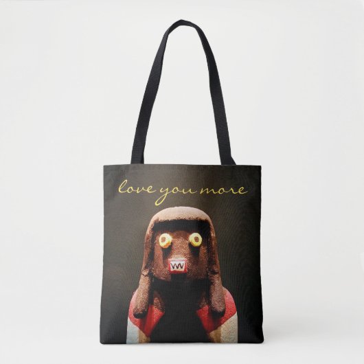 Kachina Doll Face Photo Love You Meer Script Schat Draagtas (Voorkant)