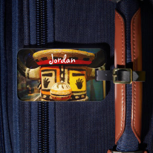 Kachina Doll Wood Face Foto Aangepaste Naam Schatt Bagagelabel