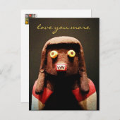 Kachina Face Love You More Script Briefkaart (Voorkant / Achterkant)