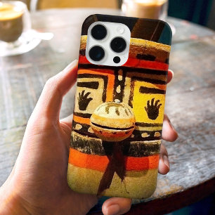 Kachina pop gesneden houten gezicht foto Schattige iPhone 16 Pro Max Hoesje