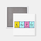 Kacper periodieke table name magnet magneet (Voorkant / Achterkant)