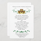 Kaddaugh / Claddagh Wedding Invitations Kaart (Voorkant / Achterkant)