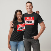Kade Hello Bonjour Mon Nom Est Tshirt Nom Sur Pers (Unisexe)