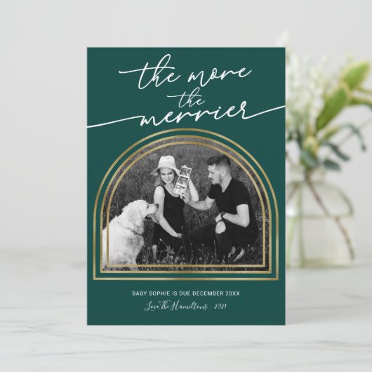 Kader kerst zwangerschap aankondiging (Staand voorkant)