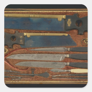 Kader van anatomische instrumenten vierkante sticker