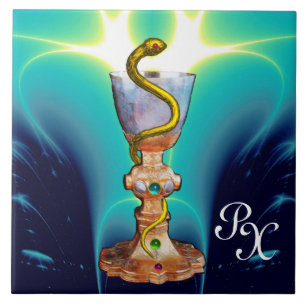 KADER VAN HYGEIA MONOGRAM Medicine, Pharmacy Blue Tegeltje