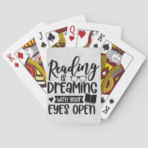 Kadergeschenk lezen is dromen pokerkaarten
