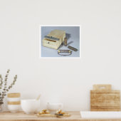 Kaders voor broodroosters en flessen voor bronzen poster (Keuken)