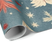 Kadopapier kerst blauw cadeaupapier (Rol Hoek)