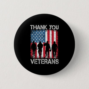 Kado's Veteranen Dag Bedankt Veteranen Trots Ronde Button 5,7 Cm