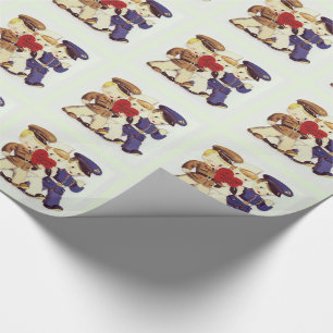 Kadoverpakking met vintage afbeelding militair val cadeaupapier