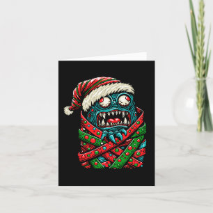 Kadoverpakt Kerstmonster Feestdagen Kaart
