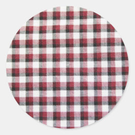 Kadrille Red White en Black Style Ronde Sticker