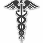 kaduceus-medisch symbool-medisch-logo sticker (Voorkant)