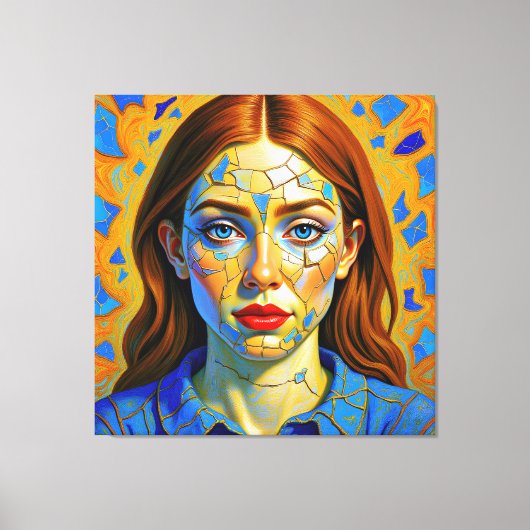 “Kaela” - Pattern of a Past Canvas Afdruk (Voorkant)