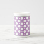Kafe Paarse gesorteerde poka Dots Bone China Mok (Voorkant)