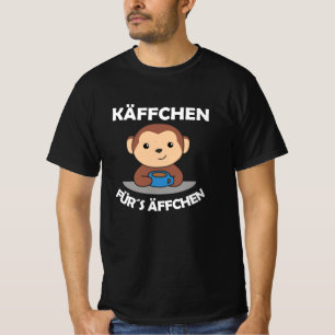 Käffchen voor de apen een grappige aap met t-shirt