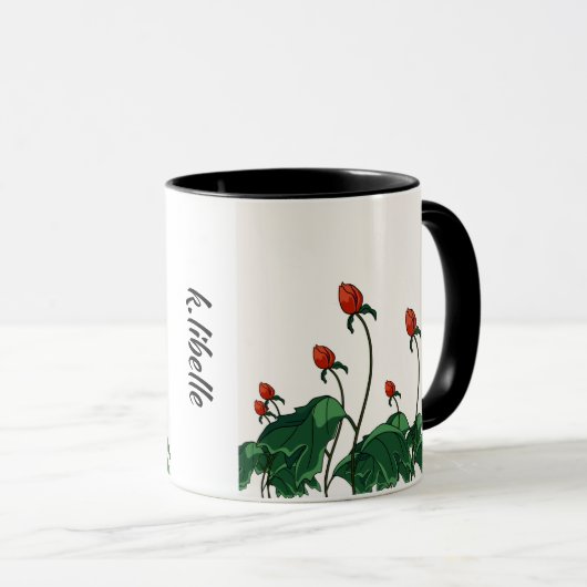 KAFFE TASSE,TEE.MILCH BECHER.TEXT,NATUR MUSTER MOK (Voorkant rechts)