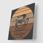Kaffee Design Vierkante Klok (Hoek)