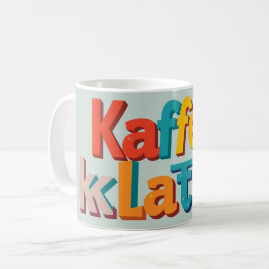 Kaffeeklatsch Tasse Personnalisée pour les Amateur (Devant gauche)