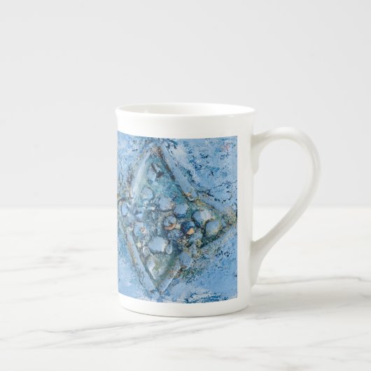 Kaffeetasse mit eigens gestaltetem Muschel Motiv Porselein Kop (Rechts)