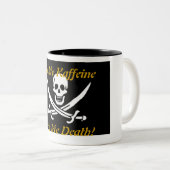 Kaffeine Pirate Tweekleurige Koffiemok (Voorkant rechts)