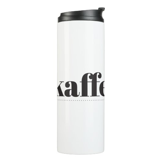Kaffesugen Black en White Thermal Tumbler Thermosbeker (Gedraaid links)