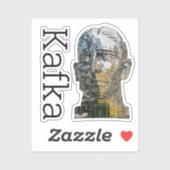 Kafka Head Square Sticker (Vel)