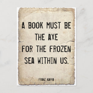 Kafka Quote op Boeken Briefkaart