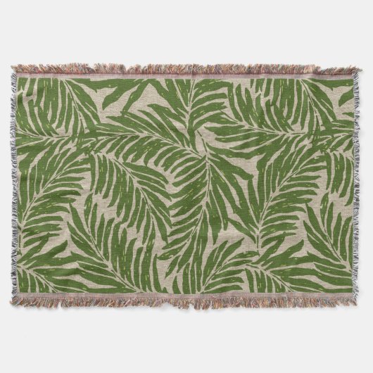 Kahanu Palms Hawaiian Linen Texture Deken (Voorkant)