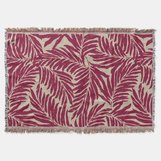 Kahanu Palms Hawaiian Linen Texture Deken (Voorkant)