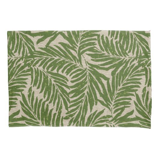 Kahanu Palms Hawaiian Linen Texture Kussensloop (Voorkant)